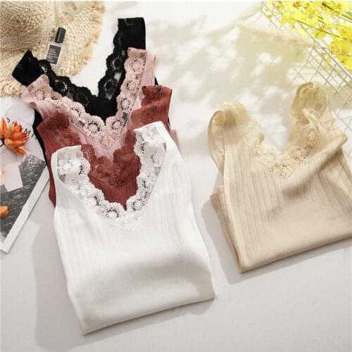 2020 Hot Autumn New Arrival Hook Floral Lace V Neck Top Sexy Elegant Crochet Vest Available Knitted Free Shipping