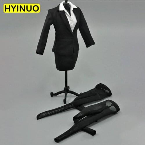 1/6 Scale Female Black Professional Suit Women Business Attire Formal Wear Clothes Clothing Set For 12" Action Figure Female Bod