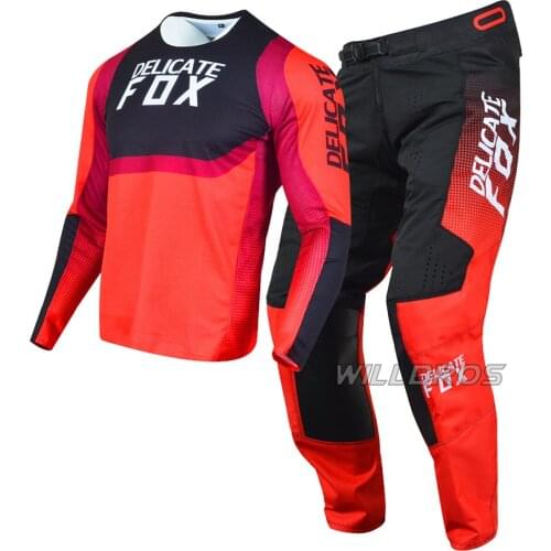 Moto Cross 180 360 Jersey Pants Combo Kits Motocross Racing Gear Set Mountain Bicycle Cycling Offroad Motor Black Red Suit Mens