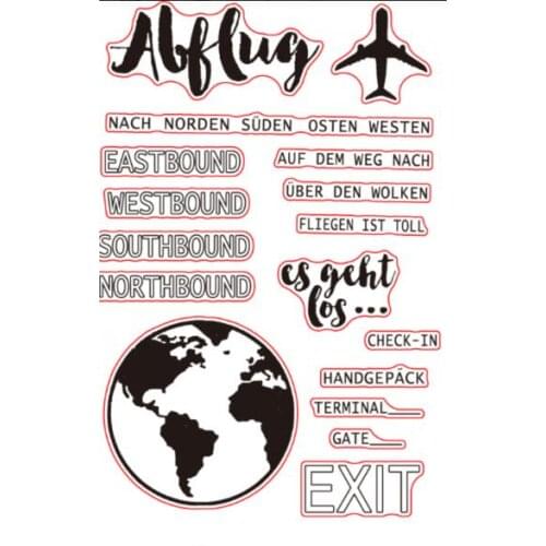 German word Transparent Clear Silicone Stamp/Seal for DIY scrapbooking/photo album Decorative clear stamp sheets A1331