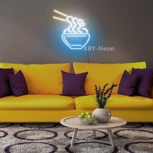 Custom Ramen Noodles Neon Sign Led Flex Acrylic Neon Sign Light Wall Hanging for Home Room Kitchen Restaurant Sale Shop Decor