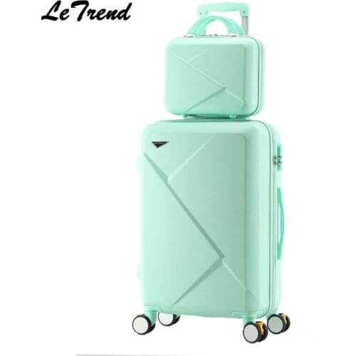New Fashion 20/22/24 Inches Trolley Boarding Case PC Colourful Travel Waterproof Luggage Set Rolling Suitcase Spinner Box