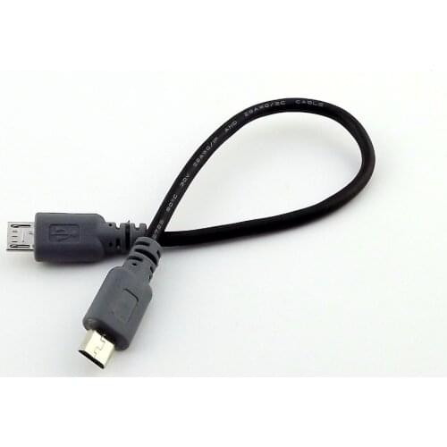 1pc Micro USB Type B Male To Micro B Male 5 Pin Converter OTG Adapter Lead Data Cable 20cm