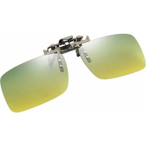 Polarized Sunglasses Clip For Myopia Day Night Vision Glasses Square Lenses Mens Womens Driving Fishing Running UV400