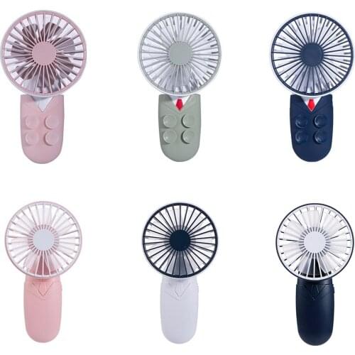 Mini USB Handheld Suction UP Wear Mobile Phone Hand Game Holder Outdoor Creative Mobile Folding Fan Sucker Cartoon Charging Fan