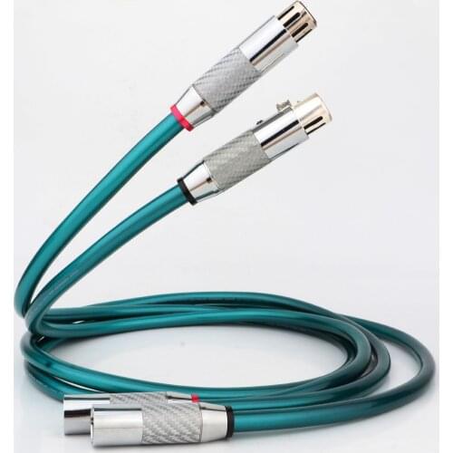 Preffair X406L Ortofon 8N OCC pure copper audio RCA interconnect cable with Rhodium Plated White carbon fiber XLR plug