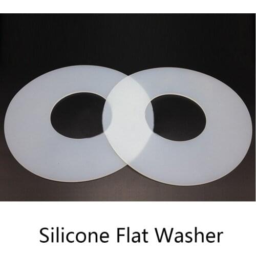 Silicone Flat Washer White Corrugated Pipe Gasket Water Heater Shower Meter Faucet Seal Ring DN15/20/25/32/40/50/65/100//200/400