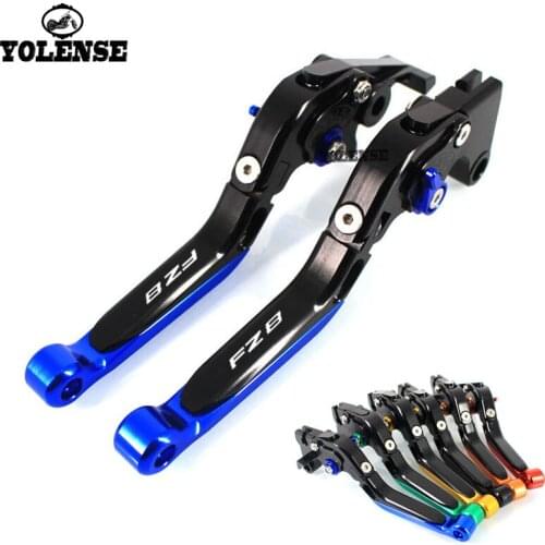For YAMAHA FZ8 FZ 8 2011-2015 2012 2013 2014 Motorcycle Folding Extendable Brake Clutch Levers 15 Colors LOGO FZ8