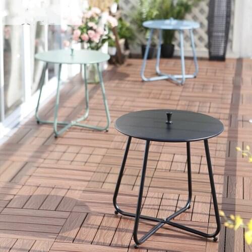Modern Iron Leisure Coffee Table Small Round Table Corner Outdoor Balcony Tea Table