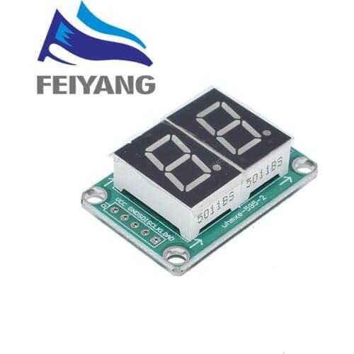 10PCS 74HC595 Static Driving 2 Segment Digital Display Module Seamless Can Series 0.5-inch 2-bright Red