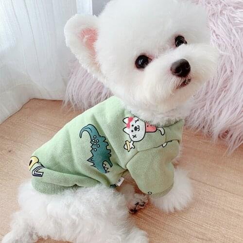 Dog Hoodies Cute Cartoon Dog Clothes Cat Clothing Puppy Coat Outfit Garment Yorkshire Poodle Bichon Pomeranian Schnauzer Pajamas