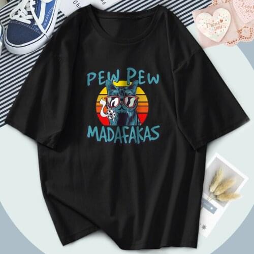 Hip Hop Cosplay Pew Madafakas Tops Tees Harajuku T shirt Women O-Neck Fashion Plus Size Tshirts Outdoor Loose Fit Poleras Female