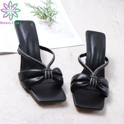 New Arrival Women Slipper Elegant Italian Women Sandals Shoes for Parties African Wedding Low Heels Slip on Women Pumps Shoes