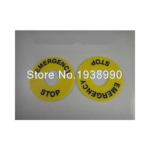 10x Pushbutton Switch Panel Label Frame,emergency stop switch Plastic Sign 22mm