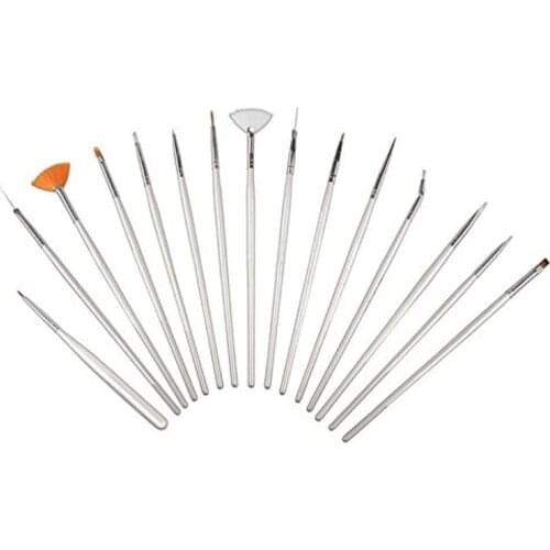 15pcs Nail Polish Brushes Set Ceramic Pottery Tool Sugar Beads Xiem Tools Sculpting Tool Set for Artists