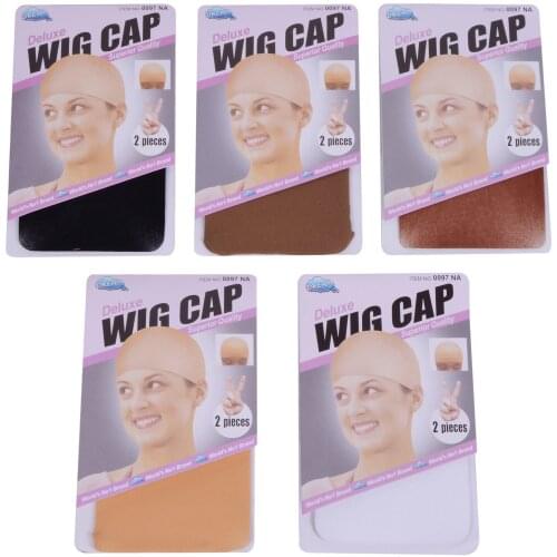 36Pcs(18bag) Hair Mesh Wig Cap Wig Liner Hairnet Snood Glueless Dome Wig Cap Stretchable Elastic Hair Net