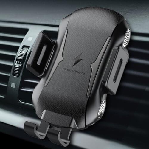 360 Degree RotationWireless Cradle Mobile Phone Charging Holder Car Air Vent Mount Wireless Charging Function Cellphone Bracket