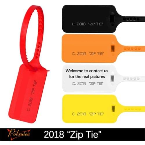 6pcs New 2018 “Zip Tie” Disposable Plastic Tag Off Sneakers Shoes Decorations White Red Security Seals