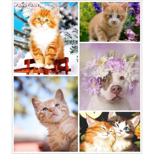 Diy 5D Diamond Painting Cat Full Drill Diamond Embroidery Animals Picture of Rhinestone Cross Stitch Diamond Mosaic Home Decor
