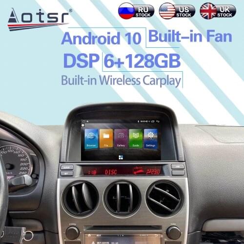 6+128GB For Mazda 6 2002 - 2008 Radio 2 Din Android 10 Car Stereo Wireless Carplay DSP GPS Navigation Multimedia Player