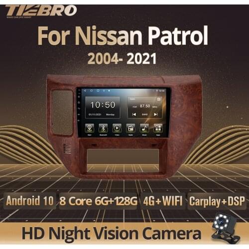 Tiebro Car Radio For Nissan Patrol 2004-2021 Car Stereo Bluetooth Player 2DIN Android10.0 GPS Navigation Carplay Som Automotivo