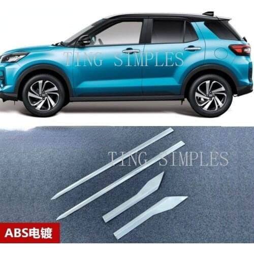 Car ABS Chrome Sticker for Toyota Raize A200A/210A 2019 2020 2021 Car Door Trim Automobiles Exterior Parts Protective Covers
