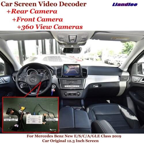 Car Original 12.3 Inch Screen For Mercedes Benz New E/S/C/A/GLE Class 2019 DVR Reverse Image Decoder Rearview Front 360 Camera