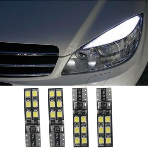 White LED Lights 6000K Auto DC12V Error Free Eyebrow For Mercedes-Benz W204 C300 C350 Lamp