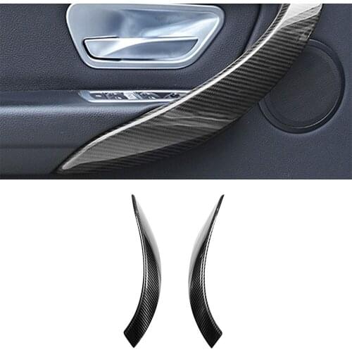 For BMW 4 Series F32 2013-2019 Door Grab Handle Decorative Trim Cover Sticker Decal Car Interior Accessories Real Carbon Fiber
