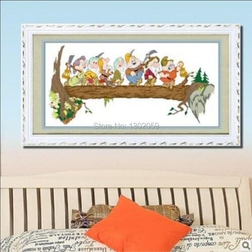 Factory Sale Needlework Embroidery Cross Stitch Kit Seven Dwarf Tree