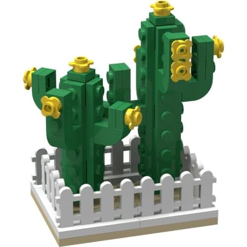 MOC City Street View Building Blocks Toy Plant Cactus Accessories Kids Scene Toys Education DIY Comoatible Assemble Bricks Gift