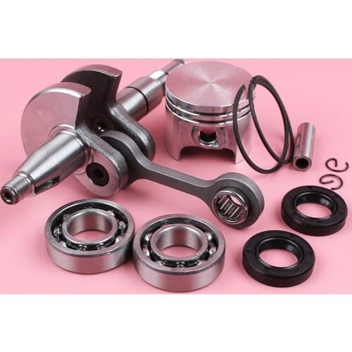 Crankshaft 37mm Piston 8mm Pin Ring Circlip Crank Bearing Oil Seal Kit For Stihl MS170 017 MS 170 Chainsaw Part