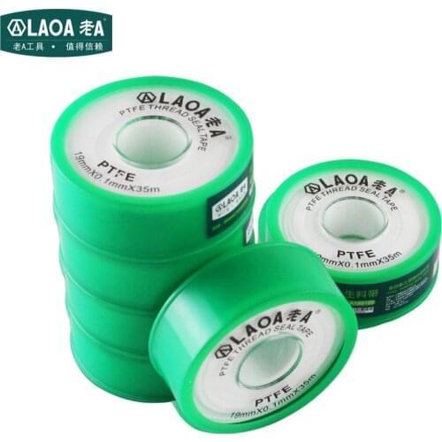 LAOA PTFE Seal Tape 35m Raw Material Tape with Seal Thickened Waterproof Insulating Tape Polyethylene Faucet Hose Water Pipe