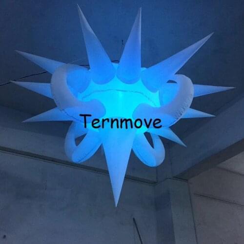 Inflatable star balloon with led, commercial concert stage decorate led inflatables, cheap led inflatable balloons