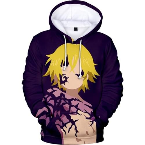 New Arrivals Autumn winter Men/Women Meliodas 3D Hoodies Nanatsu No Taizai Coolest The Seven Deadly Sins Meliodas 3D print coats