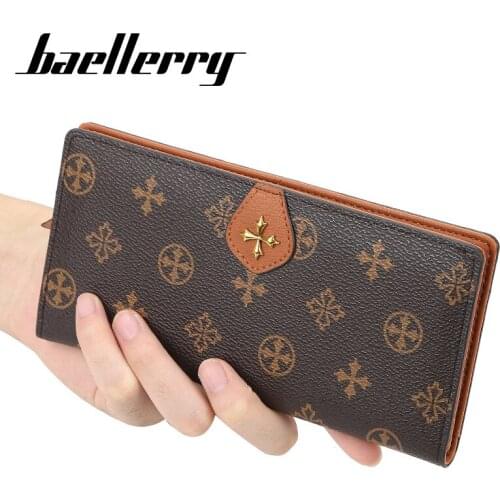 Wholesale Baellerry Men Wallets Classic Long Style Card Holder Male Purse Zipper Large Capacity Luxury Wallet 40PCS/lot