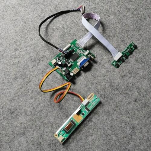 VGA+2AV LVDS 20-Pin For CLAA141XC01/CLAA141XF01 matrix panel monitor controller drive board kit 1024*768 1-CCFL LCD display