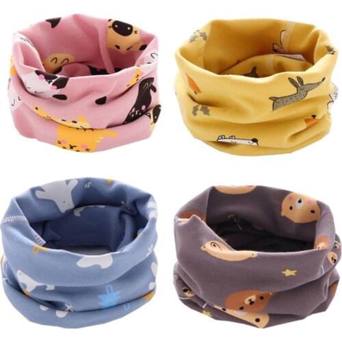 Toddler Girls Boy Scarf Baby Kids O-ring Scarf Neck Warmer Cartoon Neckerchief 2020 Hot Sale