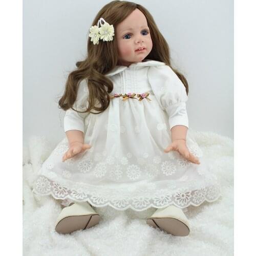 60cm Reborn Silicone Girl lol toys Reborn Dolls 24inch princess toddler modeling vinyl newborn princess toddler play house toys