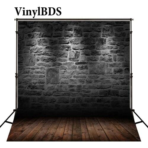 VinylBDS Photography Backdrops Light Gray Brick Wall Wood Brick Wall Backgrounds For Photo Studio Ntzc-017