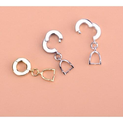 925 sterling silver pendant clasp buckle jewelry diy accessories necklace earrings bracelet melon seed pin buckle