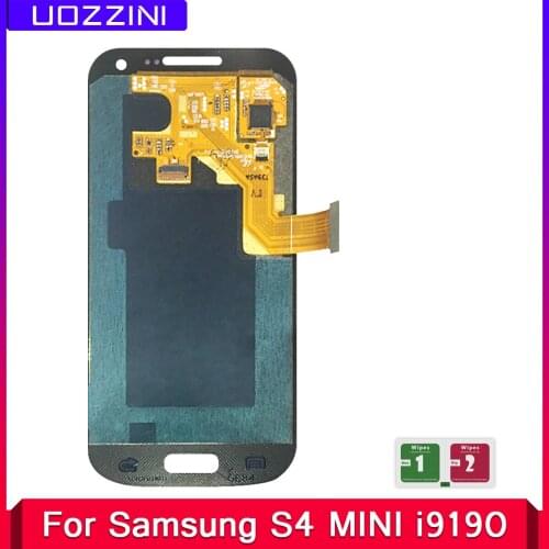 2 Pcs Super AMOLED For Samsung Galaxy S4 Mini i9190 i9192 i9195 LCD Display Screen Touch Digitizer Tempered Glass