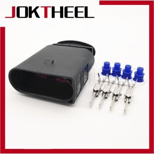 1/5/10/20 sets 3.5mm 4 Pin waterproof male auto connector ignition coil plug for Audi VW Passat SKODA SEAT Ford Jetta 1J0973824