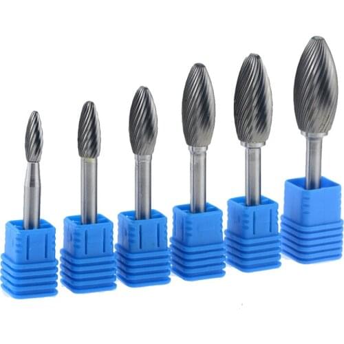 1PCS H-Type Single Slot Rotary File Wood Carving Tool Milling Cutter Tungsten Carbide Grinding Head Rotary Drill Die Grind