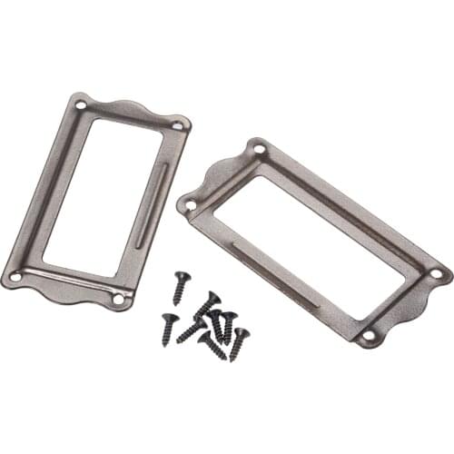 2Pcs Name Card Holder Label Holder Tag Drawer Box Case Pull Frame Decorative Furniture Picture Holder