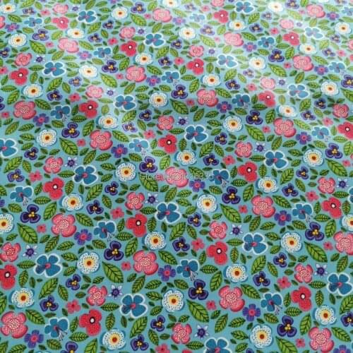 2020 New Arrivals Green Rose Cotton Twill Fabric for DIY Bedding Cloth Sewing Patchwork Quilting and Fashion Dress Making