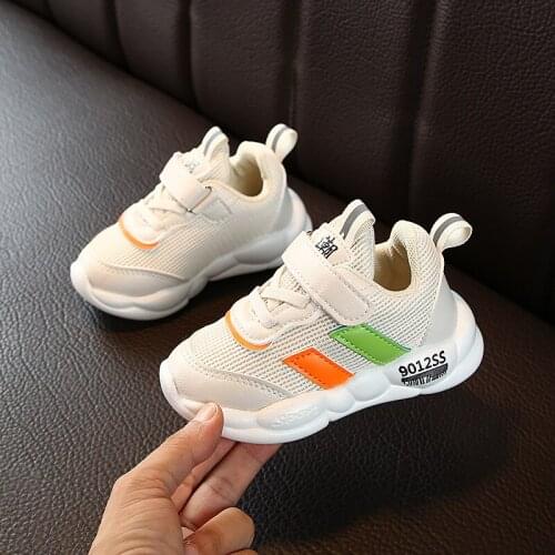 2020 Spring and Autumn New Childrens Sports Shoes Shock Absorption Non-slip Boys Toddler Shoes Breathable Baby Casual Shoes