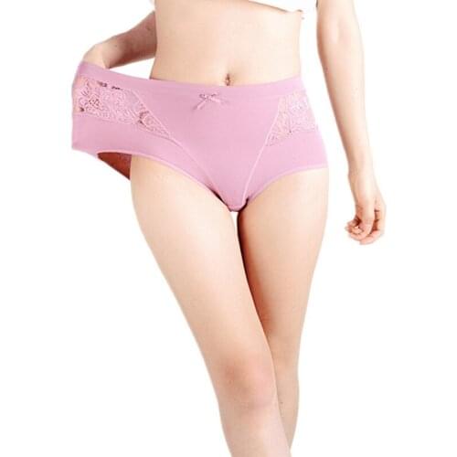 3Pcs/lot Intimates Menstrual Panties Women Pants plus size 4XL Leak Proof Incontinence Underwear Period Proof Cotton Lace Briefs