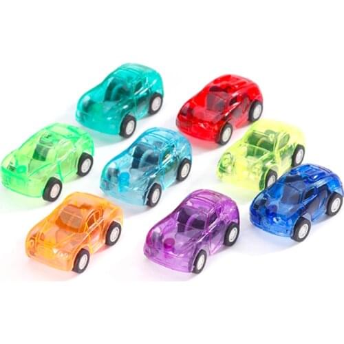 5pcs transparent mini pull back car educational toys novelty funny toy gifts random color for kids