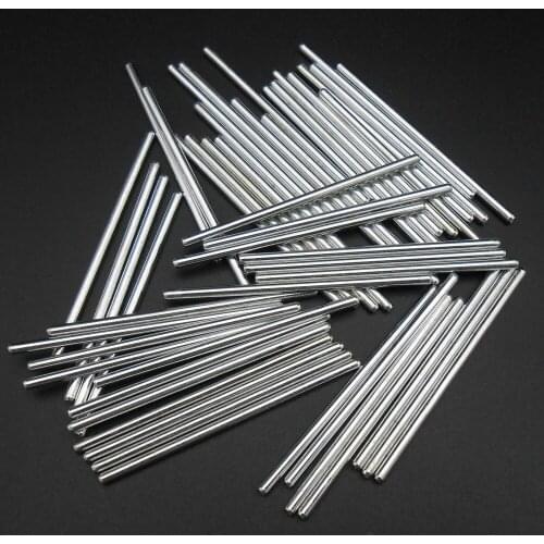 50Pcs X Dia.2.5MM 60mm Φ2.5 Iron Shaft Toy Car Gear Wheel Axle Optical Axis DIY Accessories Galvanized 60 MM 6CM 2.5X60MM New HQ